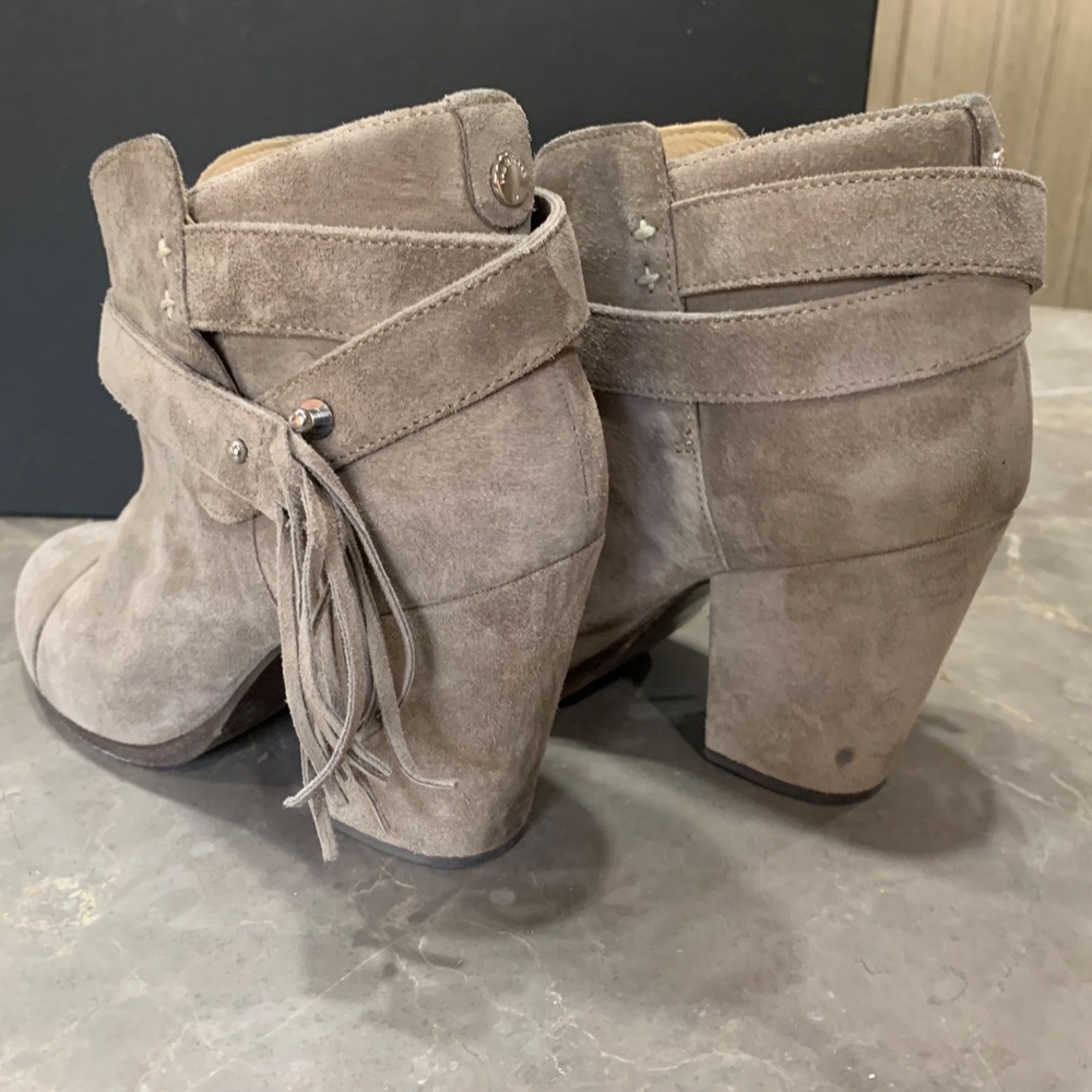 Rag & Bone Harrow Fringe Boots, Size 37, Warm Grey Suede - Picture 9 of 9